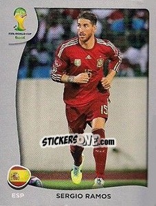 Sticker Sergio Ramos - FIFA World Cup Brazil 2014. Platinum edition n. P4 - Panini