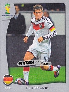 Sticker Philipp Lahm - FIFA World Cup Brazil 2014. Platinum edition n. P6 - Panini