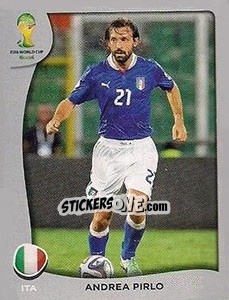 Sticker Andrea Pirlo - FIFA World Cup Brazil 2014. Platinum edition - Panini