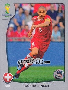 Sticker Gökhan Inler - FIFA World Cup Brazil 2014. Platinum edition - Panini