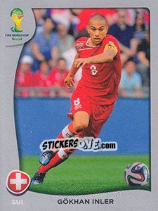 Sticker Gökhan Inler - FIFA World Cup Brazil 2014. Platinum edition n. P13 - Panini