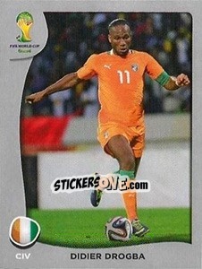 Figurina Didier Drogba - FIFA World Cup Brazil 2014. Platinum edition - Panini