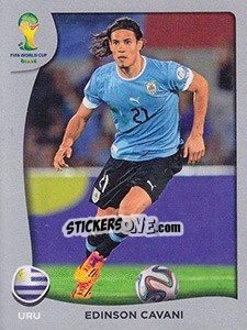 Sticker Edinson Cavani - FIFA World Cup Brazil 2014. Platinum edition n. P18 - Panini