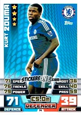 Cromo Kurt Zouma - English Premier League 2014-2015. Match Attax Extra - Topps