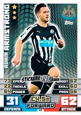 Cromo Adam Armstrong - English Premier League 2014-2015. Match Attax Extra - Topps