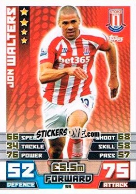 Sticker Jon Walters - English Premier League 2014-2015. Match Attax Extra n. 59 - Topps