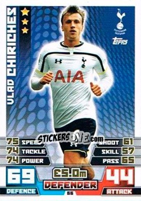Cromo Vlad Chiriches - English Premier League 2014-2015. Match Attax Extra - Topps