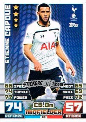 Sticker Etienne Capoue - English Premier League 2014-2015. Match Attax Extra - Topps