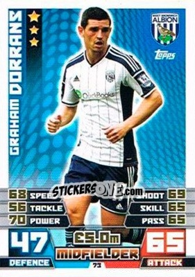 Sticker Graham Dorrans - English Premier League 2014-2015. Match Attax Extra n. 73 - Topps