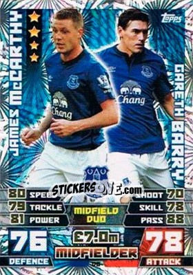 Sticker James McCarthy / Gareth Barry - English Premier League 2014-2015. Match Attax Extra n. D6 - Topps