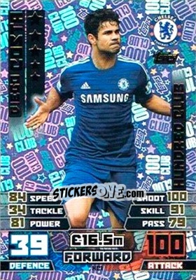 Sticker Diego Costa - English Premier League 2014-2015. Match Attax Extra - Topps