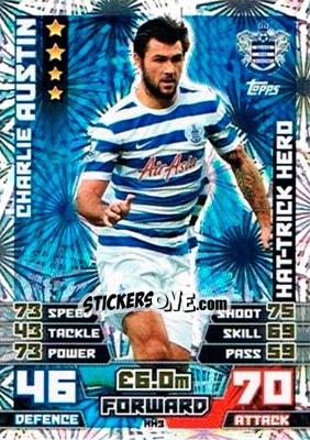 Sticker Charlie Austin - English Premier League 2014-2015. Match Attax Extra n. HH3 - Topps