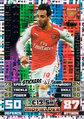 Sticker Santi Cazorla - English Premier League 2014-2015. Match Attax Extra n. M2 - Topps