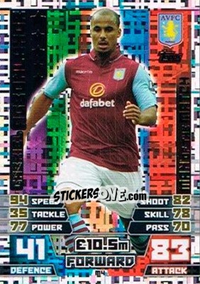 Sticker Gabriel Agbonlahor - English Premier League 2014-2015. Match Attax Extra n. M4 - Topps