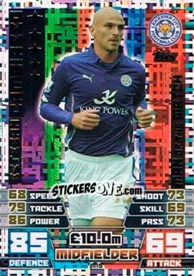 Sticker Esteban Cambiasso - English Premier League 2014-2015. Match Attax Extra n. M15 - Topps
