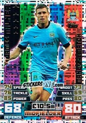 Figurina James Milner - English Premier League 2014-2015. Match Attax Extra - Topps