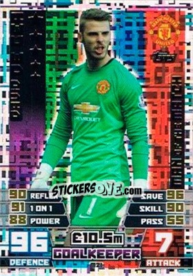 Sticker David de Gea - English Premier League 2014-2015. Match Attax Extra n. M21 - Topps