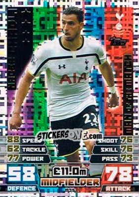 Sticker Nacer Chadli - English Premier League 2014-2015. Match Attax Extra n. M35 - Topps