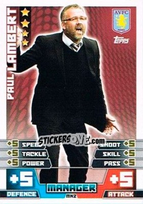 Cromo Paul Lambert - English Premier League 2014-2015. Match Attax Extra n. MN2 - Topps