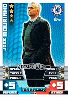 Sticker Jose Mourinho - English Premier League 2014-2015. Match Attax Extra n. MN4 - Topps