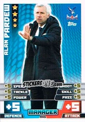 Figurina Alan Pardew - English Premier League 2014-2015. Match Attax Extra - Topps