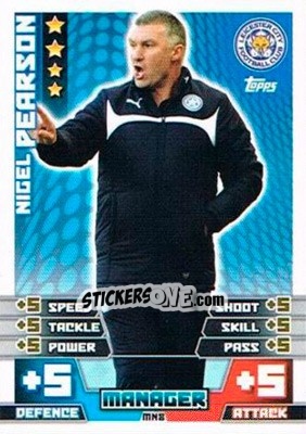 Sticker Nigel Pearson - English Premier League 2014-2015. Match Attax Extra n. MN8 - Topps