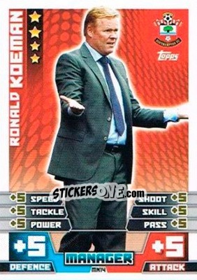 Cromo Ronald Koeman - English Premier League 2014-2015. Match Attax Extra - Topps