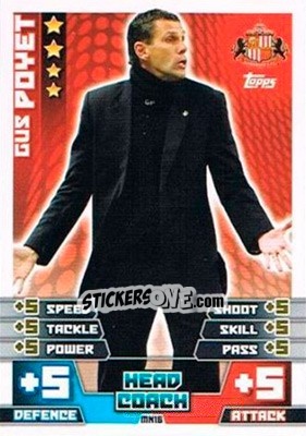 Sticker Gus Poyet - English Premier League 2014-2015. Match Attax Extra n. MN16 - Topps
