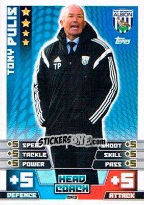 Cromo Tony Pulis - English Premier League 2014-2015. Match Attax Extra - Topps