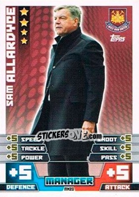 Figurina Sam Allardyce - English Premier League 2014-2015. Match Attax Extra - Topps