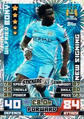 Sticker Wilfried Bony - English Premier League 2014-2015. Match Attax Extra n. N4 - Topps