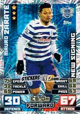 Sticker Mauro Zarate - English Premier League 2014-2015. Match Attax Extra n. N5 - Topps