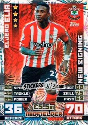 Sticker Eljero Elia - English Premier League 2014-2015. Match Attax Extra n. N6 - Topps