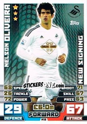 Sticker Nelson Oliveira - English Premier League 2014-2015. Match Attax Extra n. N18 - Topps