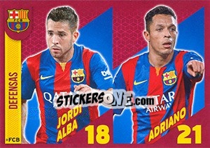 Sticker Jordi Alba / Adriano Correia - FC Barcelona 2014-2015 n. 12 - Panini