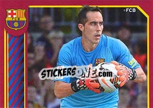 Cromo Claudio Bravo in action - FC Barcelona 2014-2015 - Panini