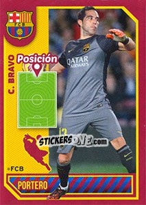 Sticker Claudio Bravo (Position) - FC Barcelona 2014-2015 n. 28 - Panini