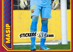 Sticker Masip in action - FC Barcelona 2014-2015 n. 35 - Panini