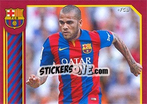 Sticker Dani Alves in action - FC Barcelona 2014-2015 n. 40 - Panini