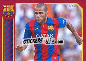 Cromo Dani Alves in action - FC Barcelona 2014-2015 - Panini