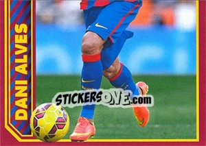 Cromo Dani Alves in action - FC Barcelona 2014-2015 - Panini