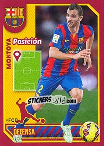 Cromo Montoya (Position) - FC Barcelona 2014-2015 - Panini