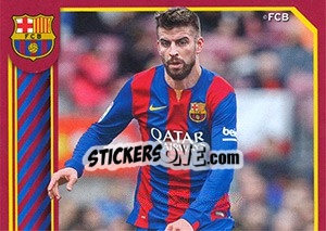 Sticker Gerard Piqué in action - FC Barcelona 2014-2015 n. 60 - Panini
