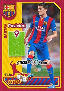 Cromo Bartra (Position) - FC Barcelona 2014-2015 - Panini