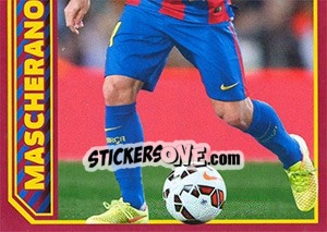 Sticker Mascherano in action - FC Barcelona 2014-2015 - Panini