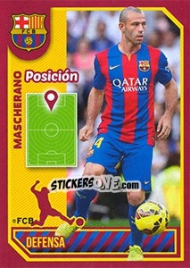 Sticker Mascherano (Position) - FC Barcelona 2014-2015 n. 78 - Panini