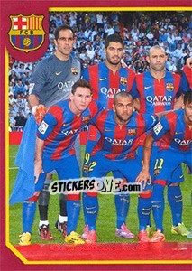 Sticker Team shot (In blue garnet equip) - FC Barcelona 2014-2015 - Panini