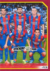 Cromo Team shot (In blue garnet equip) - FC Barcelona 2014-2015 - Panini