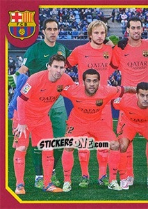 Cromo Team shot (In orange equip) - FC Barcelona 2014-2015 - Panini