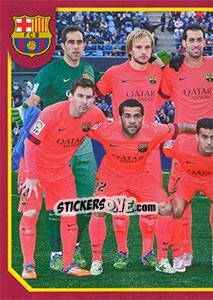 Sticker Team shot (In orange equip) - FC Barcelona 2014-2015 - Panini